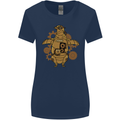 A Steampunk Penguin Womens Wider Cut T-Shirt Navy Blue