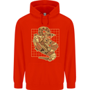 A Steampunk Snake Reptiles Childrens Kids Hoodie Bright Red