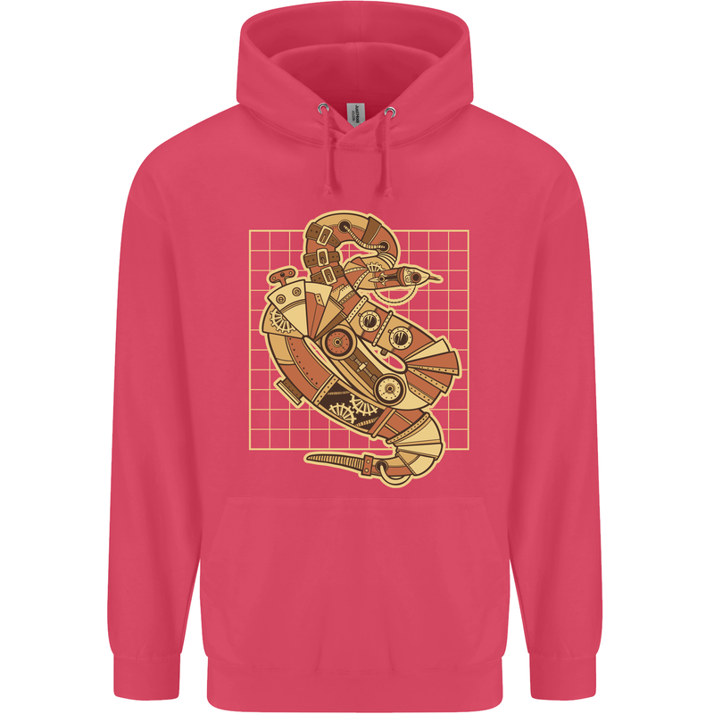 A Steampunk Snake Reptiles Childrens Kids Hoodie Heliconia