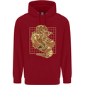 A Steampunk Snake Reptiles Childrens Kids Hoodie Red