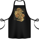 A Steampunk Snake Reptiles Cotton Apron 100% Organic Black