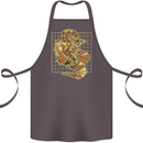 A Steampunk Snake Reptiles Cotton Apron 100% Organic Dark Grey