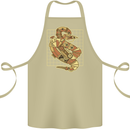 A Steampunk Snake Reptiles Cotton Apron 100% Organic Khaki