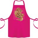 A Steampunk Snake Reptiles Cotton Apron 100% Organic Pink