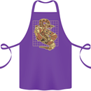 A Steampunk Snake Reptiles Cotton Apron 100% Organic Purple