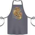 A Steampunk Snake Reptiles Cotton Apron 100% Organic Steel