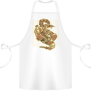 A Steampunk Snake Reptiles Cotton Apron 100% Organic White