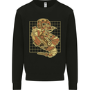 A Steampunk Snake Reptiles Kids Sweatshirt Jumper Black