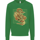 A Steampunk Snake Reptiles Kids Sweatshirt Jumper Irish Green