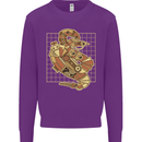 A Steampunk Snake Reptiles Kids Sweatshirt Jumper Purple