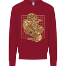 A Steampunk Snake Reptiles Kids Sweatshirt Jumper Red