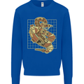 A Steampunk Snake Reptiles Kids Sweatshirt Jumper Royal Blue