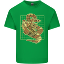 A Steampunk Snake Reptiles Kids T-Shirt Childrens Irish Green
