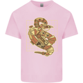 A Steampunk Snake Reptiles Kids T-Shirt Childrens Light Pink