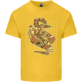 A Steampunk Snake Reptiles Kids T-Shirt Childrens Yellow