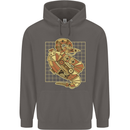 A Steampunk Snake Reptiles Mens 80% Cotton Hoodie Charcoal