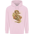 A Steampunk Snake Reptiles Mens 80% Cotton Hoodie Light Pink