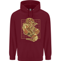 A Steampunk Snake Reptiles Mens 80% Cotton Hoodie Maroon