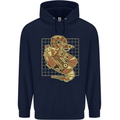 A Steampunk Snake Reptiles Mens 80% Cotton Hoodie Navy Blue
