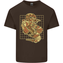 A Steampunk Snake Reptiles Mens Cotton T-Shirt Tee Top Dark Chocolate