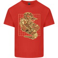 A Steampunk Snake Reptiles Mens Cotton T-Shirt Tee Top Red