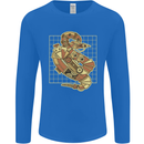 A Steampunk Snake Reptiles Mens Long Sleeve T-Shirt Royal Blue