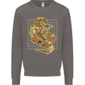 A Steampunk Snake Reptiles Mens Sweatshirt Jumper Charcoal