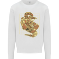 A Steampunk Snake Reptiles Mens Sweatshirt Jumper White