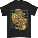 A Steampunk Snake Reptiles Mens T-Shirt 100% Cotton Black