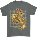 A Steampunk Snake Reptiles Mens T-Shirt 100% Cotton Charcoal