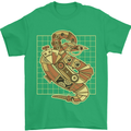 A Steampunk Snake Reptiles Mens T-Shirt 100% Cotton Irish Green
