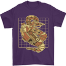 A Steampunk Snake Reptiles Mens T-Shirt 100% Cotton Purple