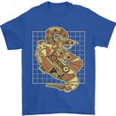 A Steampunk Snake Reptiles Mens T-Shirt 100% Cotton Royal Blue