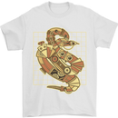 A Steampunk Snake Reptiles Mens T-Shirt 100% Cotton White