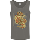A Steampunk Snake Reptiles Mens Vest Tank Top Charcoal