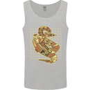 A Steampunk Snake Reptiles Mens Vest Tank Top Sports Grey