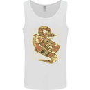 A Steampunk Snake Reptiles Mens Vest Tank Top White