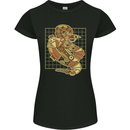 A Steampunk Snake Reptiles Womens Petite Cut T-Shirt Black