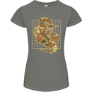 A Steampunk Snake Reptiles Womens Petite Cut T-Shirt Charcoal