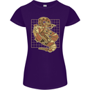 A Steampunk Snake Reptiles Womens Petite Cut T-Shirt Purple