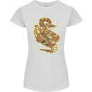 A Steampunk Snake Reptiles Womens Petite Cut T-Shirt White