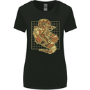 A Steampunk Snake Reptiles Womens Wider Cut T-Shirt Black