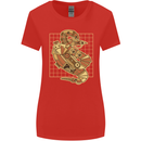 A Steampunk Snake Reptiles Womens Wider Cut T-Shirt Red