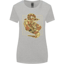 A Steampunk Snake Reptiles Womens Wider Cut T-Shirt Sports Grey