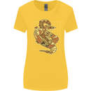 A Steampunk Snake Reptiles Womens Wider Cut T-Shirt Yellow