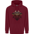 A Steampunk Viking Childrens Kids Hoodie Maroon