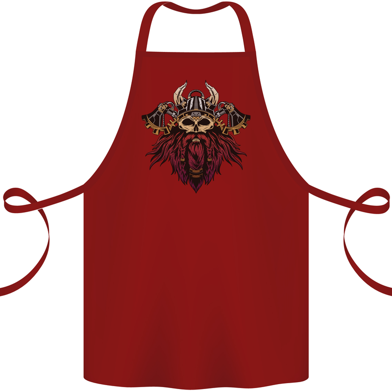 A Steampunk Viking Cotton Apron 100% Organic Maroon