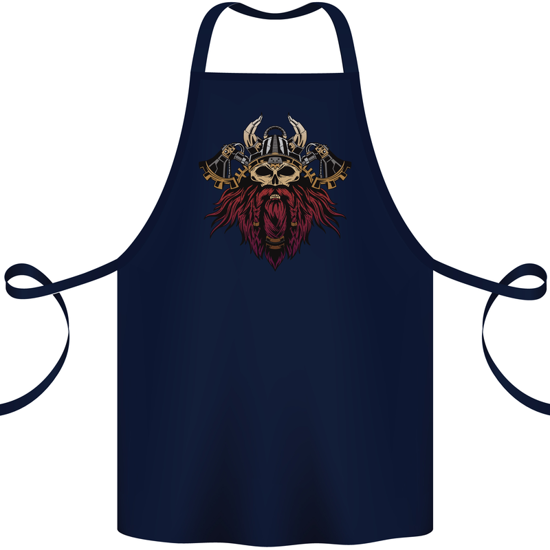 A Steampunk Viking Cotton Apron 100% Organic Navy Blue