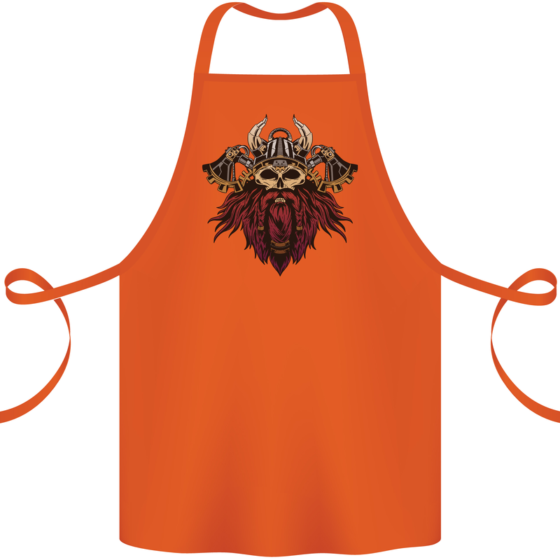 A Steampunk Viking Cotton Apron 100% Organic Orange