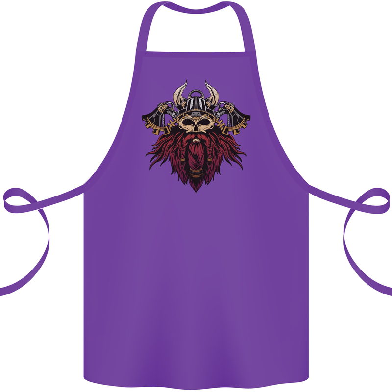 A Steampunk Viking Cotton Apron 100% Organic Purple